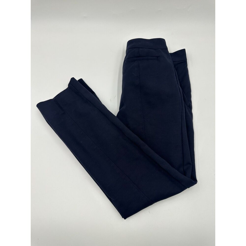 Tory Burch Dress Pants Smart Casual Modern Luxury Pants Sz 0 Ankle Pant Navy - Picture 6 of 9